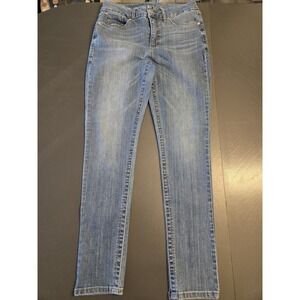 Seven7 High Rise Skinny Stretch Tummyless Women's Blue Denim Jeans Size 10